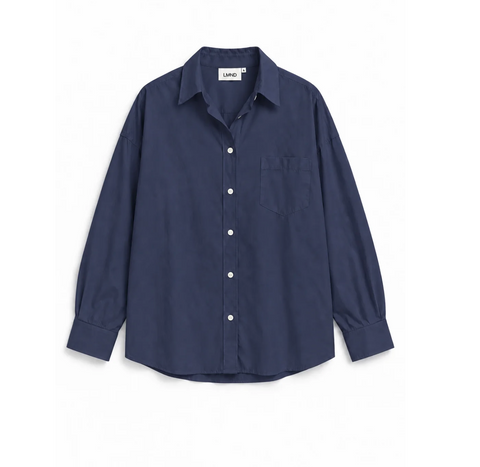 LMND Chiara Classic Long Sleeve Shirt - Navy