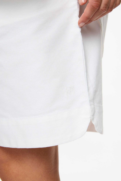 LMND Chiara Mid Length Shorts - White