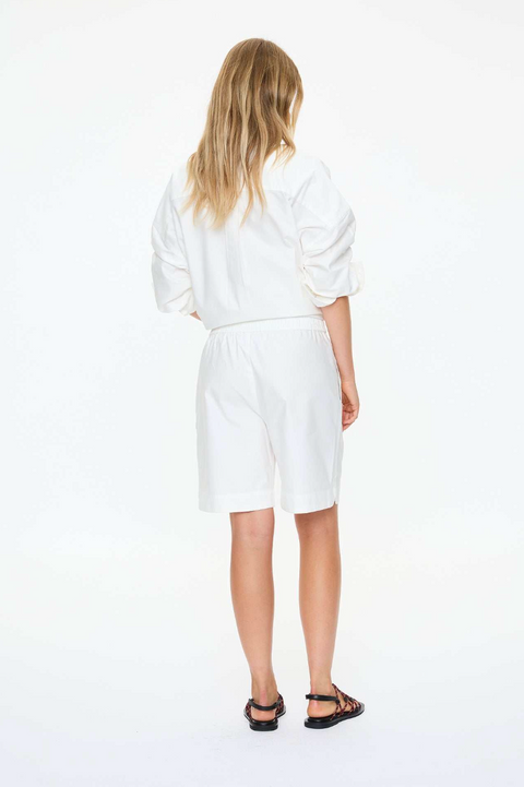 LMND Chiara Mid Length Shorts - White