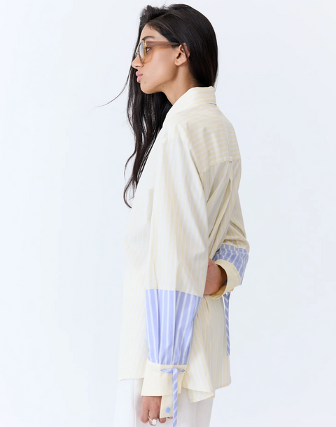 Eder by Anna Saya Shirt - Yellow Pinstripe