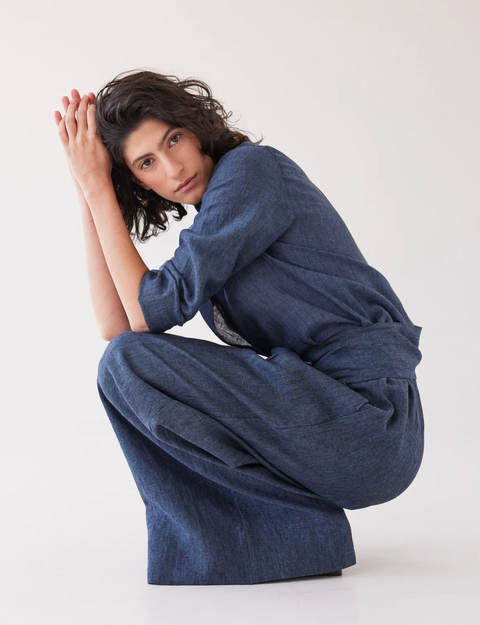 Eva's Sunday Easton Wide Leg Pant - Navy
