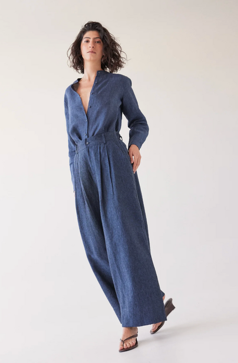 Eva's Sunday Easton Wide Leg Pant - Navy