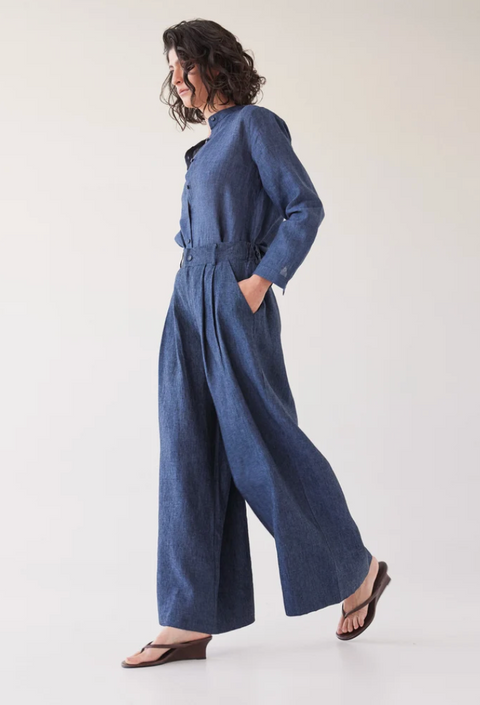 Eva's Sunday Easton Wide Leg Pant - Navy