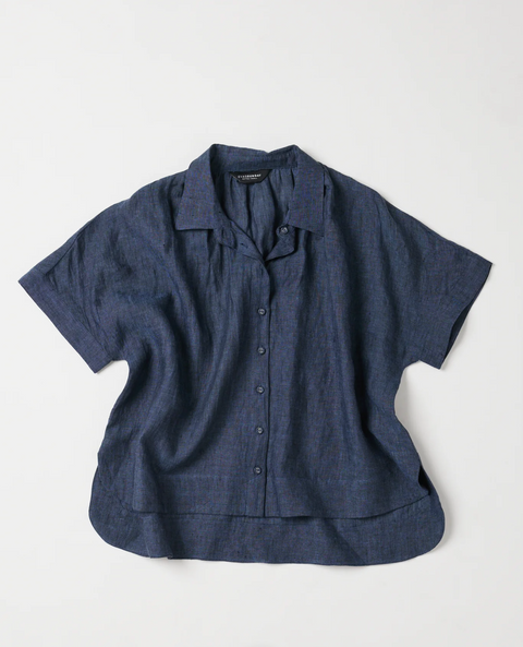 Eva's Sunday Lumi Collared Shirt - Navy