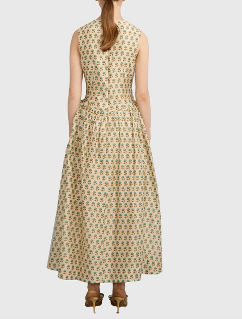Lovaan Wilma Midi Dress - Turquoise Floral