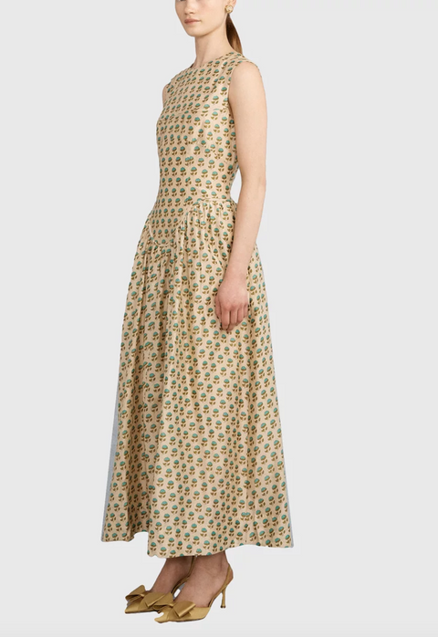 Lovaan Wilma Midi Dress - Turquoise Floral
