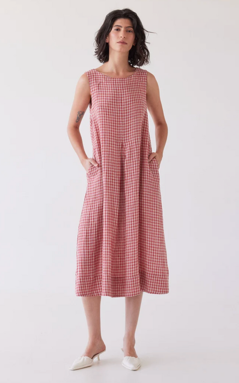 Eva's Sunday Paloma Dress - Burnt Sienna Gingham