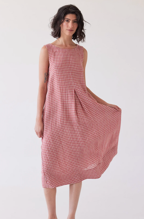 Eva's Sunday Paloma Dress - Burnt Sienna Gingham