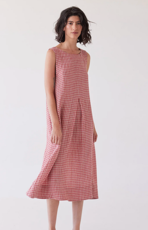 Eva's Sunday Paloma Dress - Burnt Sienna Gingham