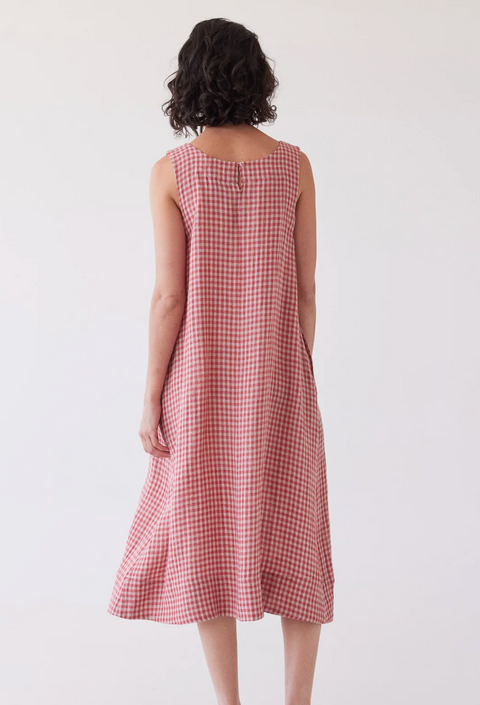 Eva's Sunday Paloma Dress - Burnt Sienna Gingham