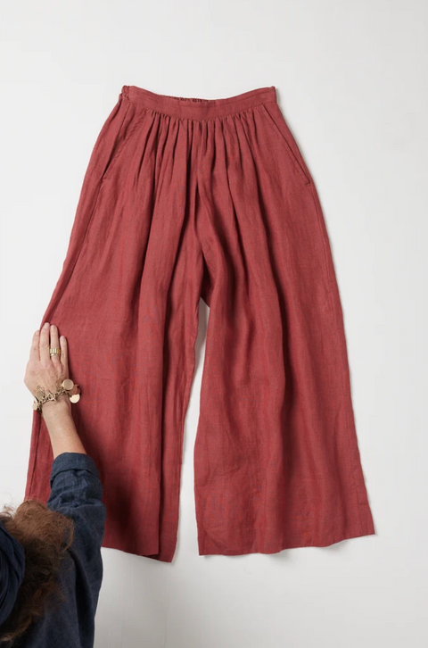 Eva's Sunday Lauri Pleated Culotte - Burnt Sienna