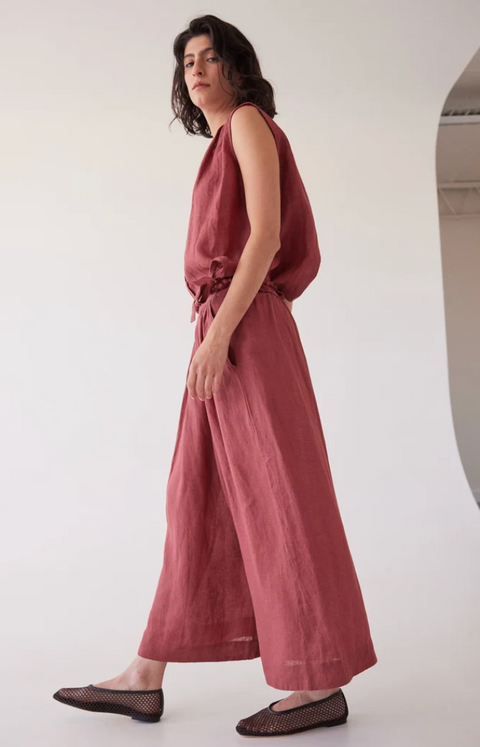 Eva's Sunday Lauri Pleated Culotte - Burnt Sienna