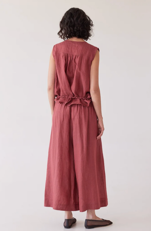Eva's Sunday Lauri Pleated Culotte - Burnt Sienna