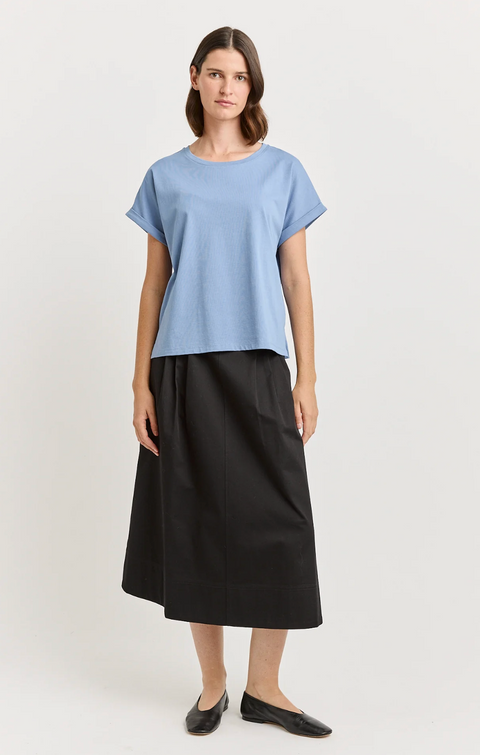 Toorallie Organic Cotton Roll Sleeve Tee - Mist
