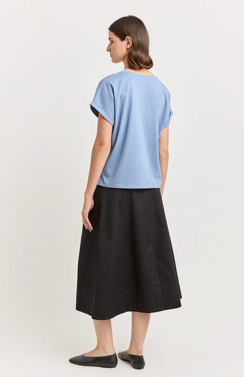 Toorallie Organic Cotton Roll Sleeve Tee - Mist