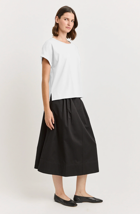 Toorallie Organic Cotton Roll Sleeve Tee - White