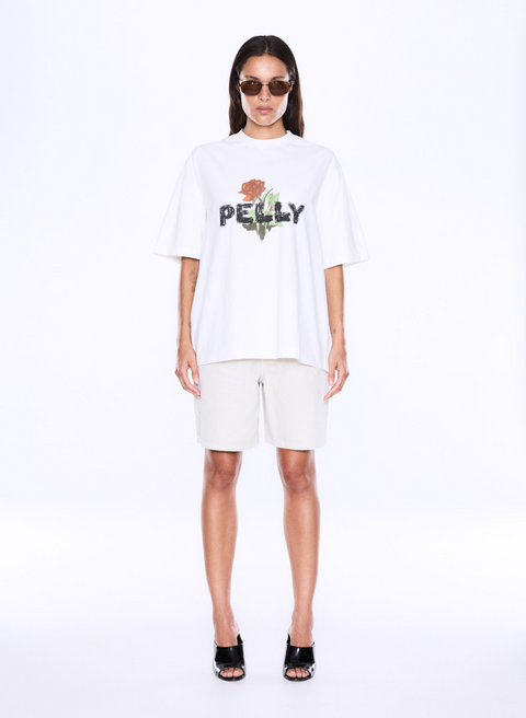 Ena Pelly Sophia Relaxed Tee - Vintage White/Thorn