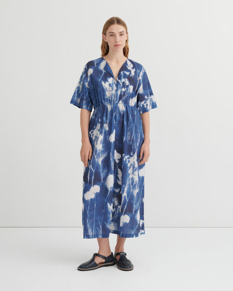 Kowtow Nigella Dress - Cyanotype Floral