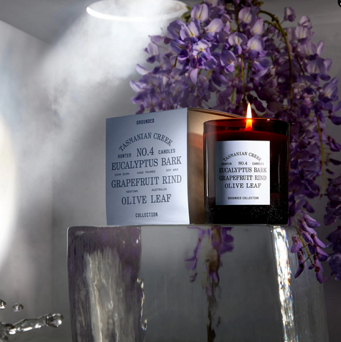 HUNTER CANDLES NO. 4 TASMANIAN CREEK / Eucalyptus Bark, Grapefruit Rind, Olive Leaf